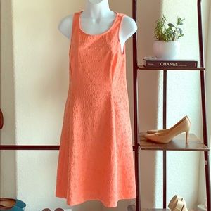Worthington Coral/Orange Textured Sleeveless Dress, Size 6